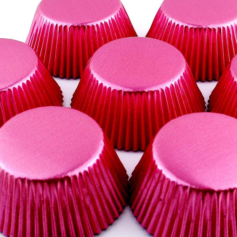 Eoonfirst Pink Foil Cupcake Case Liners Valentine's Day Baking Muffin Paper Cups 200 Pcs - Image 2